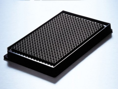 Corning&#174; 384 well microplate, low volume poly-D-lysine coated surface, black polystyrene, round bottom, sterile, lid, pack of 10