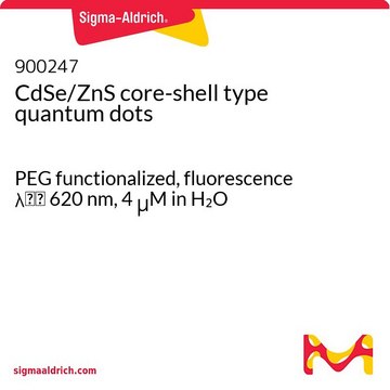 CdSe/ZnS core-shell type quantum dots PEG functionalized, fluorescence &#955;em&#160;620&#160;nm, 4&#160;&#956;M in H2O