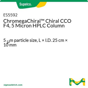 ChromegaChiral&#8482; Chiral CCO F4, 5 Micron HPLC Column 5&#160;&#956;m particle size, L × I.D. 25&#160;cm × 10&#160;mm