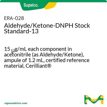 13种醛/酮-DNPH标准储备液 CRM 15&#160;&#956;g/mL each component in acetonitrile (as Aldehyde/Ketone), ampule of 1.2&#160;mL, certified reference material, Cerilliant&#174;