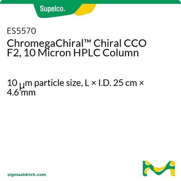 ChromegaChiral&#8482; Chiral CCO F2, 10 Micron HPLC Column 10&#160;&#956;m particle size, L × I.D. 25&#160;cm × 4.6&#160;mm