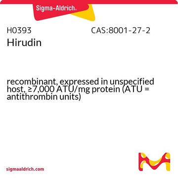 [Lys47]Hirudin (HV2), leech recombinant, expressed in unspecified host, &#8805;7,000&#160;ATU/mg protein (ATU = antithrombin units)