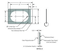 Grace Bio-Labs HybriWell™ sealing system, SecureSeal™ adhesive chamber chamber volume 30-50 μL, L × W × thickness 19 mm × 32 mm × 0.15 mm, port diam. 1.5 mm