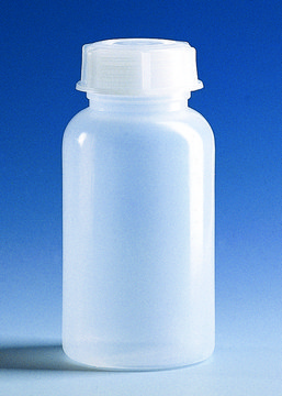 BRAND&#174; wide-mouth bottles, LDPE capacity 1,000&#160;mL, with cap