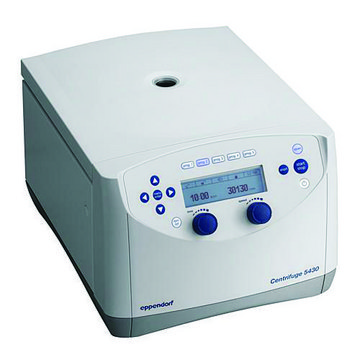 Eppendorf&#174; Centrifuge 5430/5430R 5430, non-refrigerated, with rotor A-2-MTP with upper shell of wind shield, rotary knobs, AC/DC input 120 V, 60 Hz, US 3-pin plug (US)