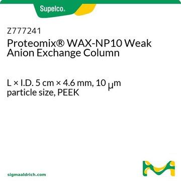 Proteomix&#174; WAX-NP10 Weak Anion Exchange Column L × I.D. 5&#160;cm × 4.6&#160;mm, 10&#160;&#956;m particle size, PEEK