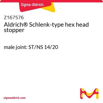 Aldrich&#174; Schlenk-type female joint cap male joint: ST/NS 14/20