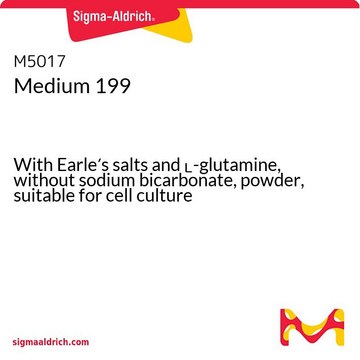 Medium 199 With Earle&#8242;s salts and L-glutamine, without sodium bicarbonate, powder, suitable for cell culture