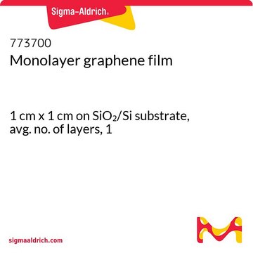 Monolayer graphene film 1 cm x 1 cm on SiO2/Si substrate, avg. no. of layers, 1