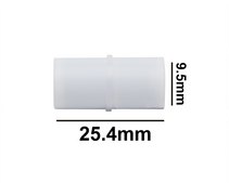 Spinbar® 磁力搅拌棒 cylindrical white PTFE-coated, L × diam. 1 in. (25.4 mm) × 0.375 in. (9.5 mm)