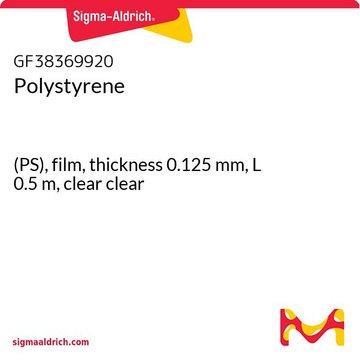 Polystyrene (PS), film, thickness 0.125&#160;mm, L 0.5&#160;m, clear clear