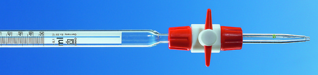 BRAND&#174; compact SILBERBRAND burette, with PTFE stopcock volume 25&#160;mL