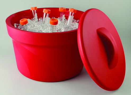 Magic Touch 2&#8482; ice bucket with lid capacity 2.5&#160;L, red, pack of 1&#160;ea