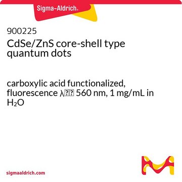 CdSe/ZnS 核壳型量子点 carboxylic acid functionalized, fluorescence &#955;em&#160;560&#160;nm, 1&#160;mg/mL in H2O