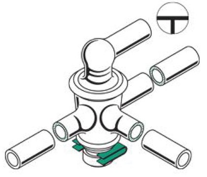 Aldrich&#174; high-vacuum glass stockcock, T-bore stopcock bore 2&#160;mm