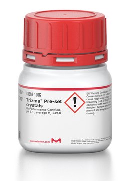 Trizma&#174; Pre-set crystals BioPerformance Certified, pH 8.1, average Mw 139.8