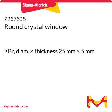 Round crystal window KBr, diam. × thickness 25&#160;mm × 5&#160;mm