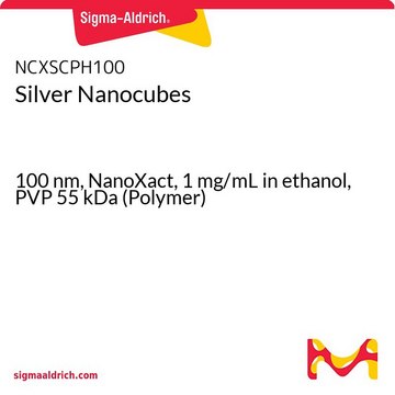 银纳米立方体 100&#160;nm, NanoXact, 1&#160;mg/mL in ethanol, PVP 55 kDa (Polymer)