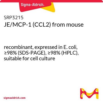 JE/MCP-1 (CCL2) from mouse recombinant, expressed in E. coli, &#8805;98% (SDS-PAGE), &#8805;98% (HPLC), suitable for cell culture