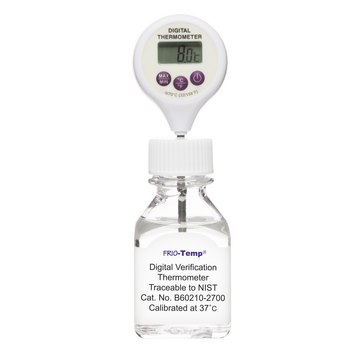 SP Bel-Art&#174; H-B Frio-Temp&#174; Calibrated Electronic Verification Lollipop Stem Thermometer temp. range at 0-70 °C, 37°C Ambient Calibration, bottle volume 60&#160;mL , with organic liquid