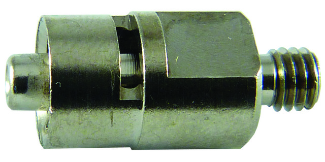 Luer-to-Threaded UTS connector male Luer lock to 10-32 standard thread, w/ wrench flats, nickel plated