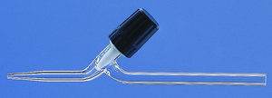BRAND® needle-valve stopcocks for burettes and automatic burettes with PTFE spindle Lateral / straight, for burette capacity 50 mL