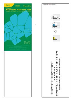 Carbonate Hardness Test in freshwater and seawater titrimetric, for use with MQUANT&#174;