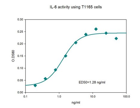 人体白细胞介素-6 Animal-component free, recombinant, expressed in E. coli, suitable for cell culture