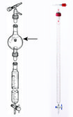 Flash-chromatography assembly with threaded joints capacity 200 mL, Standard column, joint: ST/NS 24/40