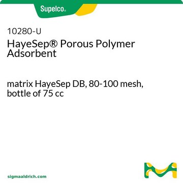 HayeSep&#174; Porous Polymer Adsorbent matrix HayeSep DB, 80-100&#160;mesh, bottle of 75&#160;cc