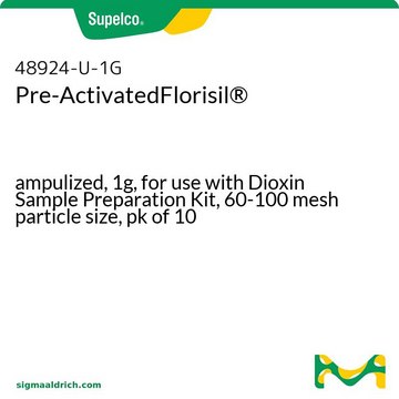 Pre-ActivatedFlorisil&#174; ampulized, 1g, for use with Dioxin Sample Preparation Kit, 60-100&#160;mesh particle size, pk of 10