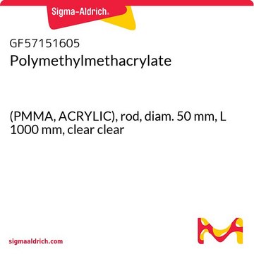 Polymethylmethacrylate (PMMA, ACRYLIC), rod, diam. 50 mm, L 1000 mm, clear clear