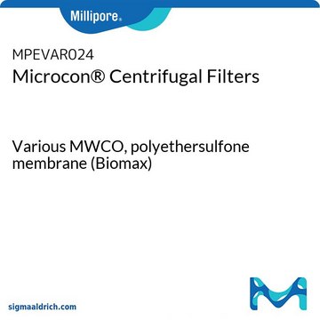 Microcon&#174; Centrifugal Filters Various MWCO, polyethersulfone membrane (Biomax)