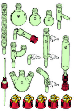 Aldrich&#174; high-performance System 45&#8482; glass kit with threaded PBT/PTFE adapters