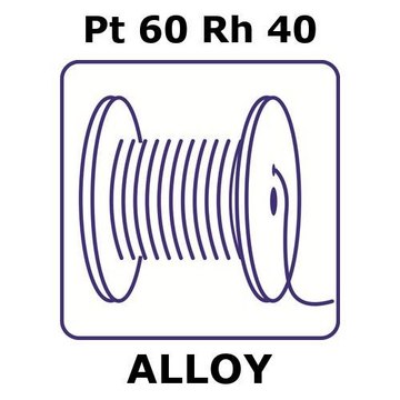 Platinum-rhodium alloy, Pt60Rh40 1m wire, 0.25mm diameter, as drawn