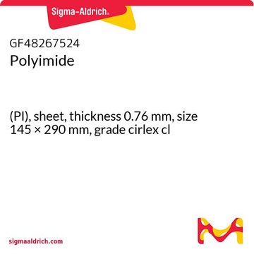 Polyimide (PI), sheet, thickness 0.76&#160;mm, size 145 × 290&#160;mm, grade cirlex cl