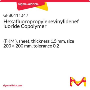 Hexafluoropropylenevinylidenefluoride Copolymer (FKM ), sheet, thickness 1.5 mm, size 200 × 200 mm, tolerance 0.2