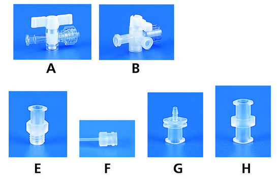 Liquid chromatography column fittings Stopcock, Luer Lock (A)