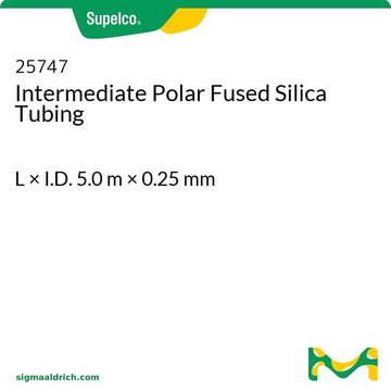 Intermediate Polar Fused Silica Tubing L × I.D. 5.0&#160;m × 0.25&#160;mm