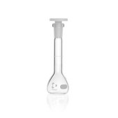 Duran® Volumetric Flask 5 mL, class A, clear, etched graduations, ST/NS 7/16, octagonal polyetheylene stopper, batch certificate, 2 EA