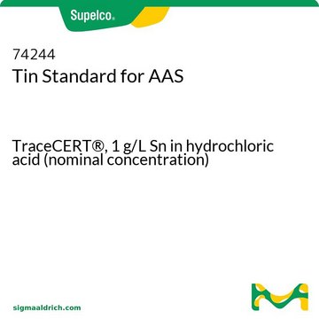 锡AAS标准液 TraceCERT&#174;, 1&#160;g/L Sn in hydrochloric acid (nominal concentration)