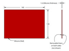 Grace Bio-Labs silicone isolator sheet material thickness 1.6 mm, (No adhesive)