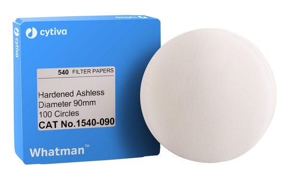 Whatman&#174; quantitative filter paper, hardened ashless, Grade 540 circles, diam. 90&#160;mm, pack of 100