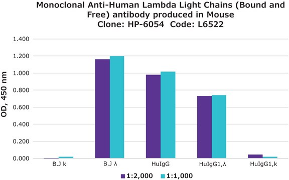 Monoclonal Anti-Human Lambda Light Chains (Bound and Free) antibody produced in mouse clone HP-6054, ascites fluid