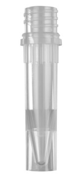 Screw cap tube self-standing, size 1.5&#160;mL, clear, pkg of 8x500caps/cs, sterile