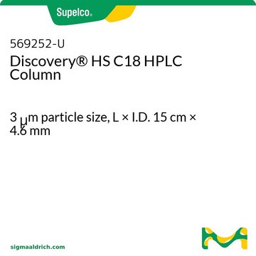 Discovery&#174; HS C18 高效液相色谱柱 3&#160;&#956;m particle size, L × I.D. 15&#160;cm × 4.6&#160;mm