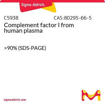 Complement factor I 来源于人类血浆 &gt;90% (SDS-PAGE)