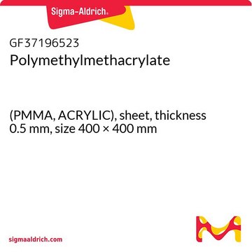 Polymethylmethacrylate (PMMA, ACRYLIC), sheet, thickness 0.5&#160;mm, size 400 × 400&#160;mm