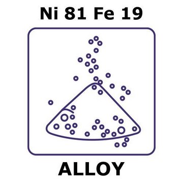 镍/铁 powder, Ni 81%/Fe 19%, max. particle size 45 micron, weight 200&#160;g, condition atomized