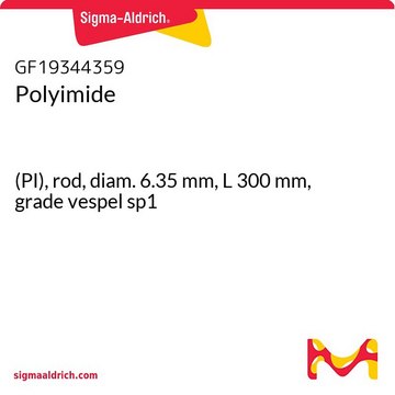 Polyimide (PI), rod, diam. 6.35&#160;mm, L 300&#160;mm, grade vespel sp1